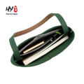 popular and portable wool leather felt laptop bag